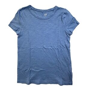 Gap ForeverSoft T-Shirt Womens XS Blue Short Sleeve Slub Cotton Crew Neck Tee J5